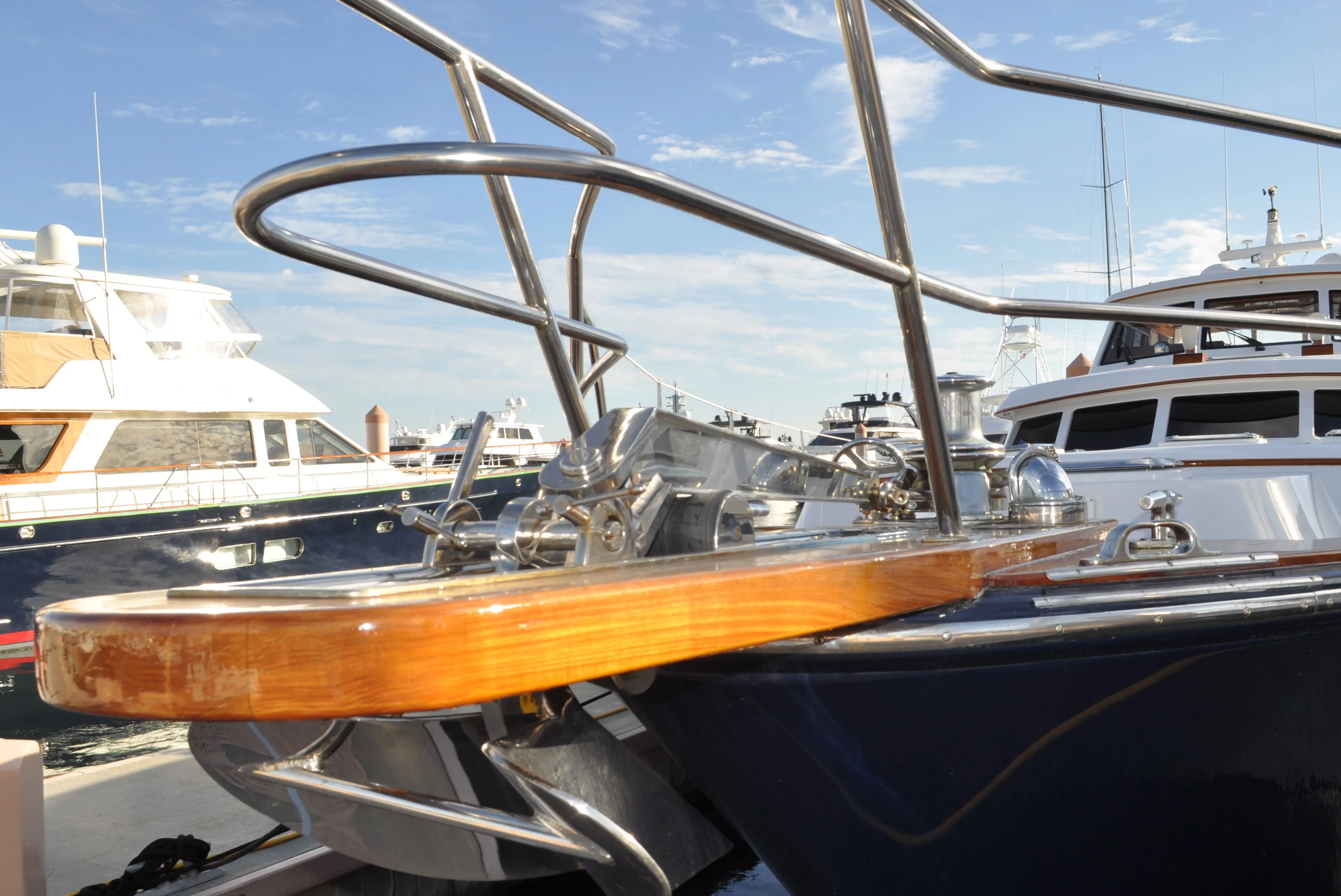 Captain Olivier at the helm